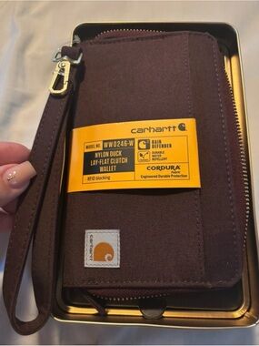 Carhartt Zip Clutch Wallet in Dark Brown